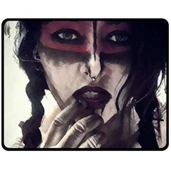 Femininely Badass Fleece Blanket (medium)  by sirenstore