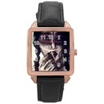 Femininely Badass Rose Gold Leather Watch  Front