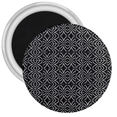 Black And White Tribal Print 3  Magnets by dflcprints