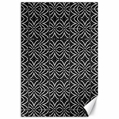 Black And White Tribal Print Canvas 24  X 36  by dflcprints