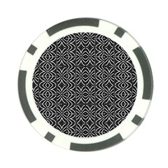 Black And White Tribal Print Poker Chip Card Guard by dflcprints