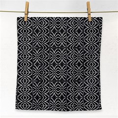 Black And White Tribal Print Face Towel by dflcprints