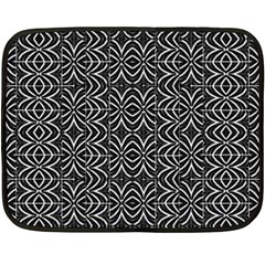 Black And White Tribal Print Fleece Blanket (mini) by dflcprints