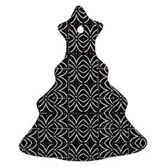 Black And White Tribal Print Ornament (christmas Tree)  by dflcprints