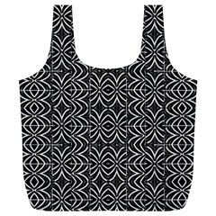 Black And White Tribal Print Full Print Recycle Bags (l)  by dflcprints