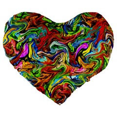 P 867 Large 19  Premium Flano Heart Shape Cushions by ArtworkByPatrick