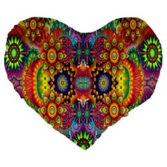 Artwork By Patrick-pattern-22 Large 19  Premium Heart Shape Cushions by ArtworkByPatrick