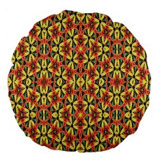 Pattern-25 Large 18  Premium Flano Round Cushions by ArtworkByPatrick