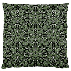 Camouflage Ornate Pattern Large Cushion Case (two Sides) by dflcprints