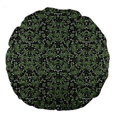 Camouflage Ornate Pattern Large 18  Premium Round Cushions by dflcprints