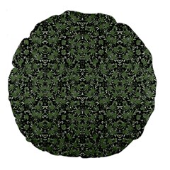 Camouflage Ornate Pattern Large 18  Premium Flano Round Cushions by dflcprints