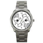 Hands Sport Metal Watch Front