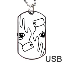 Hands Dog Tag Usb Flash (two Sides) by ExtraSpicy