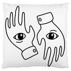 Hands Large Flano Cushion Case (one Side) by ExtraSpicy