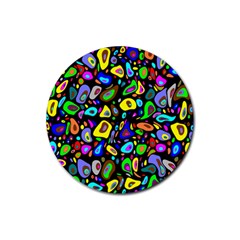 Artwork By Patrick-pattern-30 Rubber Coaster (round)  by ArtworkByPatrick