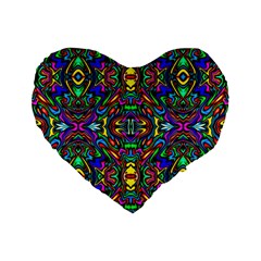 Artwork By Patrick-pattern-31 Standard 16  Premium Flano Heart Shape Cushions by ArtworkByPatrick