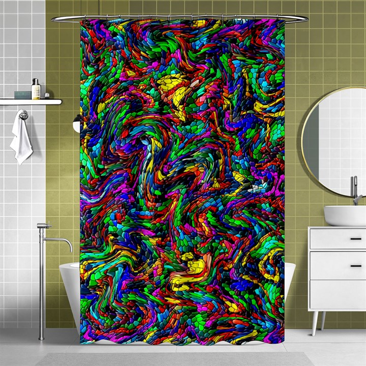 ARTWORK BY PATRICK-Pattern-31.1 Shower Curtain 48  x 72  (Small) 