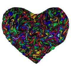 Artwork By Patrick-pattern-31 1 Large 19  Premium Heart Shape Cushions by ArtworkByPatrick