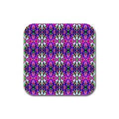 Pattern-32 Rubber Square Coaster (4 Pack)  by ArtworkByPatrick