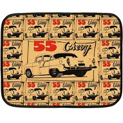 55 Chevy Double Sided Fleece Blanket (mini)  by ArtworkByPatrick