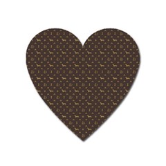 Louis Dachshund  Luxury Dog Attire Heart Magnet by PodArtist