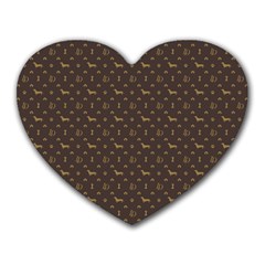 Louis Dachshund  Luxury Dog Attire Heart Mousepads by PodArtist