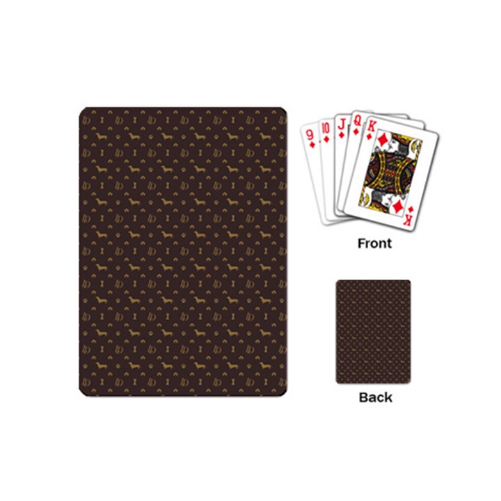 Louis Dachshund  Luxury Dog Attire Playing Cards (Mini) 