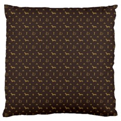 Louis Dachshund  Luxury Dog Attire Large Cushion Case (One Side)