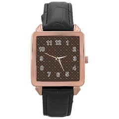 Louis Dachshund  Luxury Dog Attire Rose Gold Leather Watch  by PodArtist