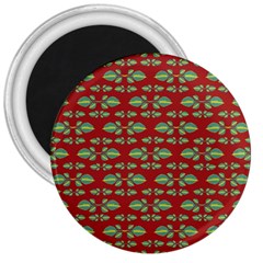 Tropical Stylized Floral Pattern 3  Magnets by dflcprints