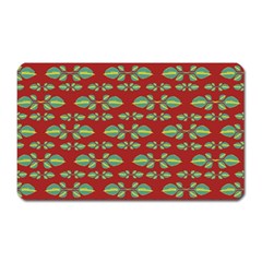 Tropical Stylized Floral Pattern Magnet (rectangular) by dflcprints