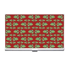 Tropical Stylized Floral Pattern Business Card Holders by dflcprints