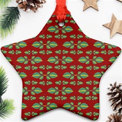 Tropical Stylized Floral Pattern Star Ornament (two Sides) by dflcprints