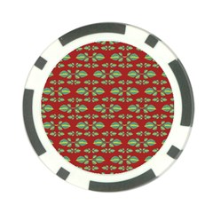 Tropical Stylized Floral Pattern Poker Chip Card Guard by dflcprints