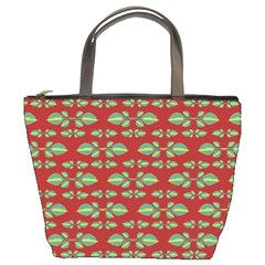 Tropical Stylized Floral Pattern Bucket Bags by dflcprints