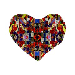 Pattern-35 Standard 16  Premium Heart Shape Cushions by ArtworkByPatrick