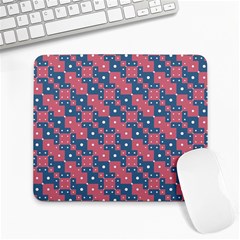 Squares And Circles Motif Geometric Pattern Large Mousepads by dflcprints