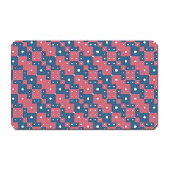 Squares And Circles Motif Geometric Pattern Magnet (rectangular) by dflcprints