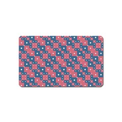 Squares And Circles Motif Geometric Pattern Magnet (name Card) by dflcprints