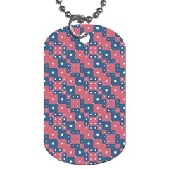 Squares And Circles Motif Geometric Pattern Dog Tag (one Side) by dflcprints