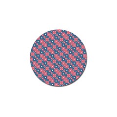 Squares And Circles Motif Geometric Pattern Golf Ball Marker by dflcprints