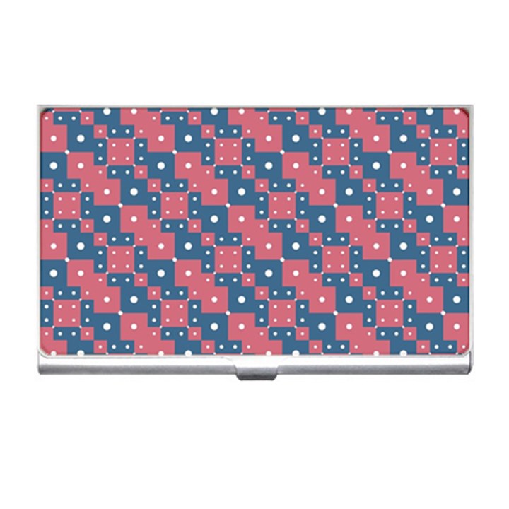 Squares And Circles Motif Geometric Pattern Business Card Holders