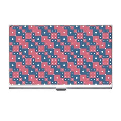 Squares And Circles Motif Geometric Pattern Business Card Holders by dflcprints