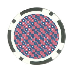 Squares And Circles Motif Geometric Pattern Poker Chip Card Guard by dflcprints