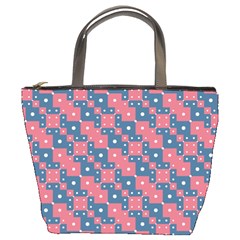 Squares And Circles Motif Geometric Pattern Bucket Bags by dflcprints