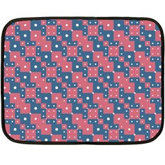 Squares And Circles Motif Geometric Pattern Fleece Blanket (mini) by dflcprints