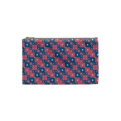 Squares And Circles Motif Geometric Pattern Cosmetic Bag (small)  by dflcprints