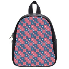 Squares And Circles Motif Geometric Pattern School Bag (small) by dflcprints