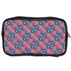 Squares And Circles Motif Geometric Pattern Toiletries Bags 2-side by dflcprints