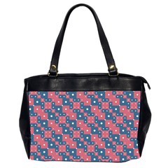 Squares And Circles Motif Geometric Pattern Office Handbags (2 Sides)  by dflcprints